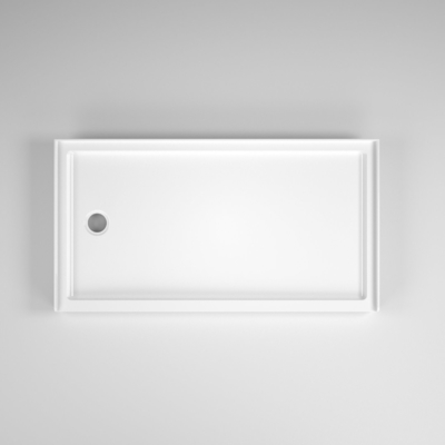Canada Market Rectangular Acrylic Shower Tray 60X32 prime prime with Left Waste Hole