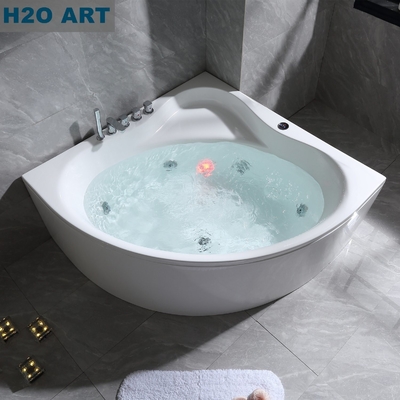 Corner Acrylic Massage Bathtub Whirlpools SPA Tub Hand Controlled for Precise Control