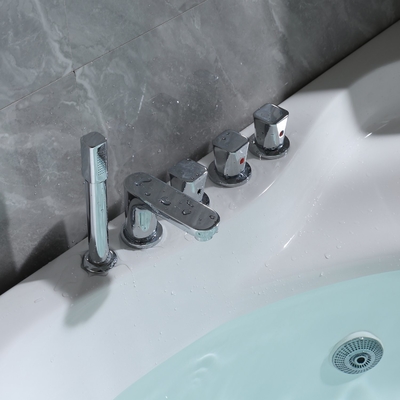 Corner Acrylic Massage Bathtub Whirlpools SPA Tub Hand Controlled for Precise Control