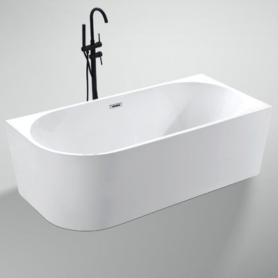 Poland White Black Colors PMMA Acrylic Freestanding Bathtub Left/Right Customization