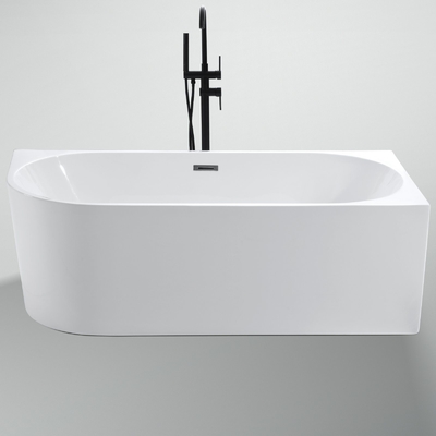Poland White Black Colors PMMA Acrylic Freestanding Bathtub Left/Right Customization