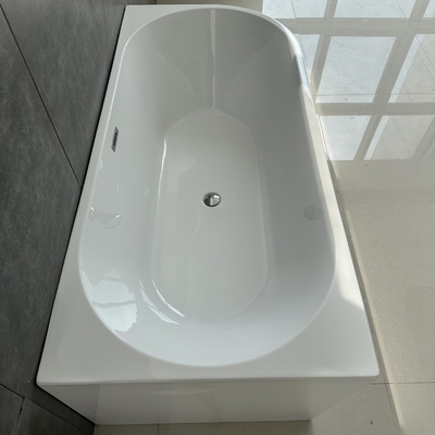 Poland White Black Colors PMMA Acrylic Freestanding Bathtub Left/Right Customization