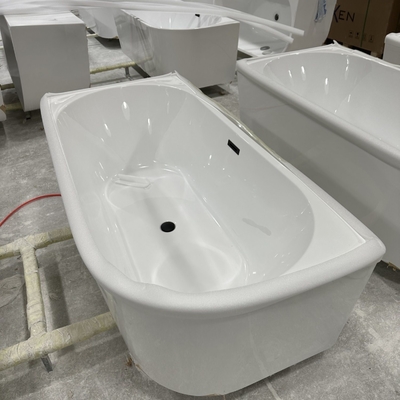 Poland White Black Colors PMMA Acrylic Freestanding Bathtub Left/Right Customization