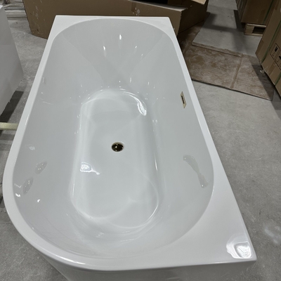 Poland White Black Colors PMMA Acrylic Freestanding Bathtub Left/Right Customization