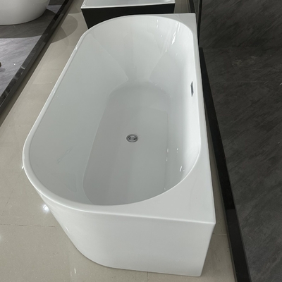 Wall Side Pure Acrylic Freestanding Bathtub Narrow Rim Border Initial Payment Within 1