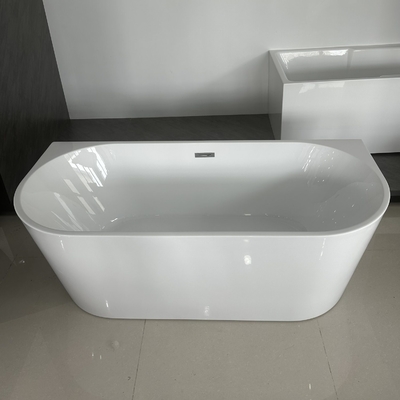 Wall Side Pure Acrylic Freestanding Bathtub Narrow Rim Border Initial Payment Within 1