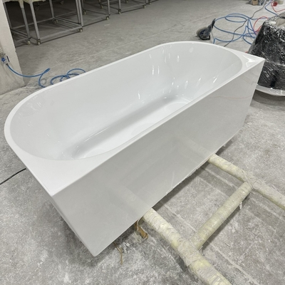 Wall Side Pure Acrylic Freestanding Bathtub Narrow Rim Border Initial Payment Within 1