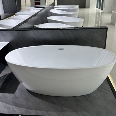 30-Day Return Policy Egg Shape Acrylic Freestanding Bathtub with Bulk Loading Option