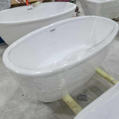 30-Day Return Policy Egg Shape Acrylic Freestanding Bathtub with Bulk Loading Option