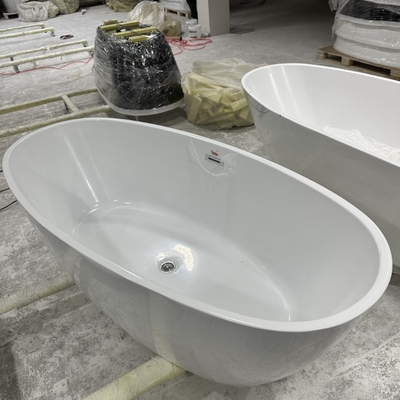 30-Day Return Policy Egg Shape Acrylic Freestanding Bathtub with Bulk Loading Option