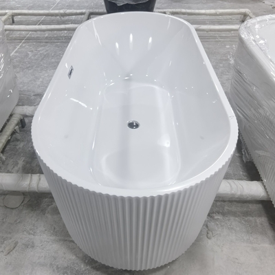 1800/1700/1600/1500/1400mm Oval Pure PMMA Acrylic Freestanding Bathtub Line Outer Tub