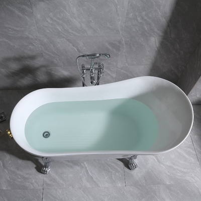 Hot Bath Double Ended Acrylic Bathtub with Classical Clawfoot and Freestanding Design