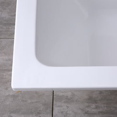 UK Standard Traditional Acrylic Drop in Bathtub with Center Drain and Simple Function