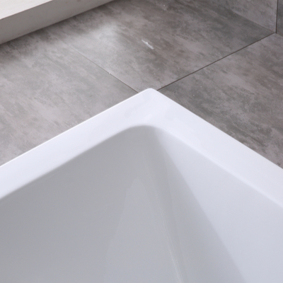 UK Standard Traditional Acrylic Drop in Bathtub with Center Drain and Simple Function