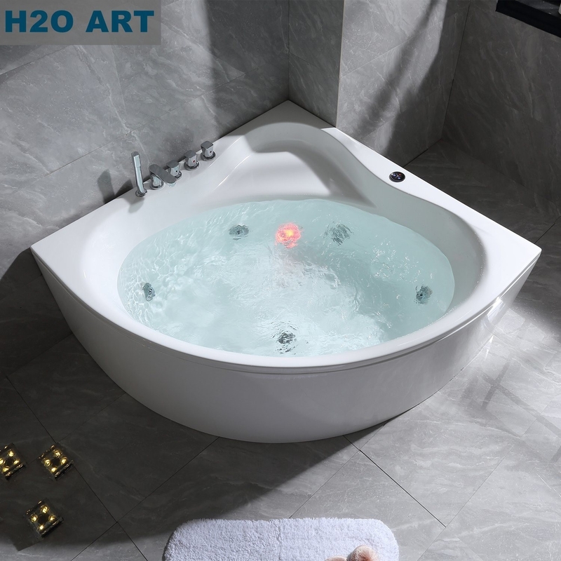 Corner Acrylic Massage Bathtub Whirlpools SPA Tub Hand Controlled for Precise Control