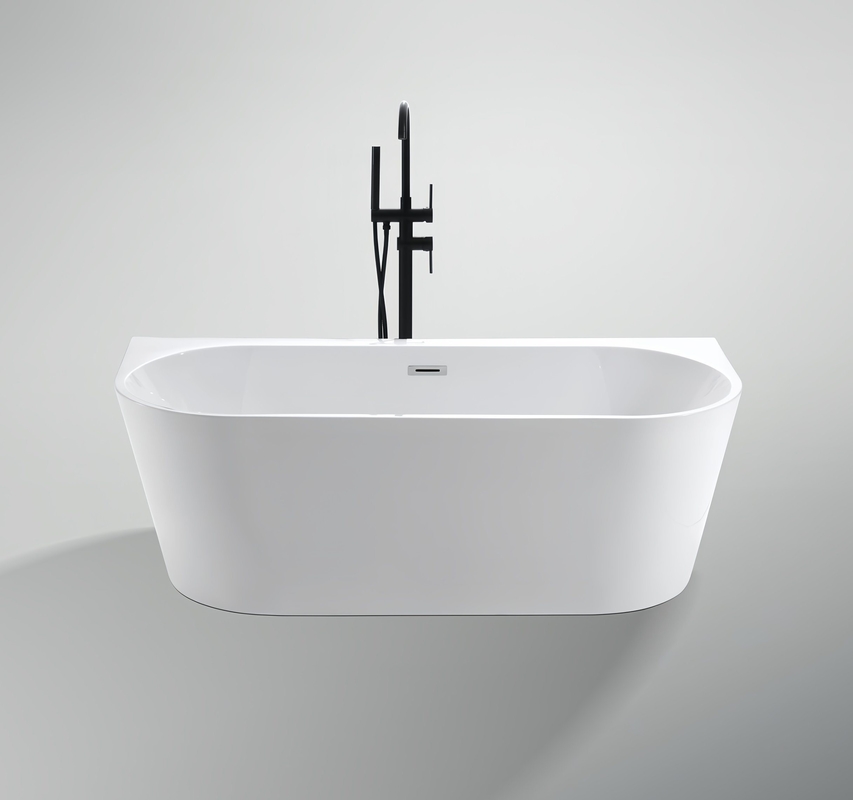 Wall Side Pure Acrylic Freestanding Bathtub Narrow Rim Border Initial Payment Within 1