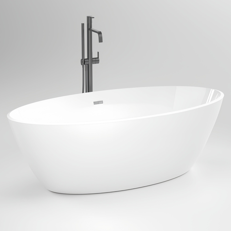30-Day Return Policy Egg Shape Acrylic Freestanding Bathtub with Bulk Loading Option